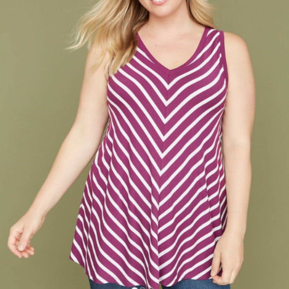 Lane Bryant Tops - Lane Bryant 1X Top 18 20 Tank Swing V Neck New